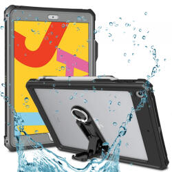 SHELLBOX Husa Waterproof pentru Apple iPad 10.2 (2021) / 10.2 (2020) / 10.2 (2019), ShellBox, Neagra