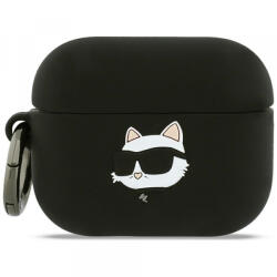 Karl Lagerfeld Husa Karl Lagerfeld Silicone Choupette's Head 3D pentru Apple AirPods Pro 3, Neagra