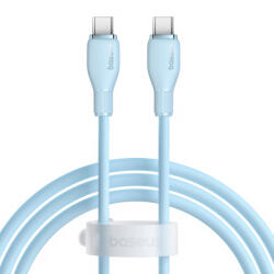Baseus Cablu Date si Incarcare USB-C - USB-C Baseus Pudding, 100W, 1.2m, Albastru P10355702311-00