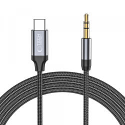 Tech-Protect Cablu Audio USB-C - 3.5mm Tech-Protect Ultraboost, 1m, Negru
