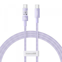 Baseus Cablu Date si Incarcare USB-C - USB-C Baseus Gem, 100W, 1m, Mov P10373000511-00