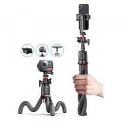 Techsuit Selfie Stick Bluetooth Techsuit C03, Universal, Negru