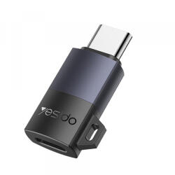 Yesido Adaptor Date si Incarcare Lightning - USB-C Yesido GS28, Gri - koubsolutions