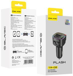 Blavec Modulator FM Bluetooth Blavec Flash TR-02, 1 x USB-A - 1 x USB-C