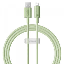 Baseus Cablu Date si Incarcare USB-A - Lightning Baseus Habitat, 18W, 2m, Verde P10360200631-01