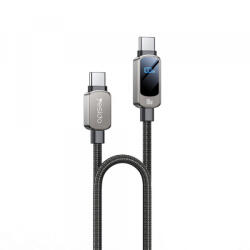 Yesido Cablu Date si Incarcare USB-C - USB-C Yesido CA179 Display, 100W, 1.2m, Negru