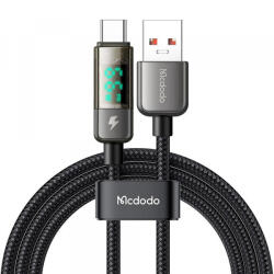 Mcdodo Cablu Date si Incarcare USB-A - USB-C McDodo CA-3630 Display Auto Power Off, 66W, 1.2m, Negru - koubsolutions