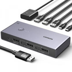 UGREEN Switch Video DisplayPort UGREEN CM695 (25962), Negru