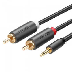 UGREEN Cablu Audio 3.5mm - 2 x RCA UGREEN AV102, 1.5m, Gri - koubsolutions