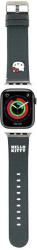 Hello Kitty Curea Hello Kitty Leather Kitty Head pentru Apple Watch 42mm / 41mm / 40mm / 38mm Series, Neagra