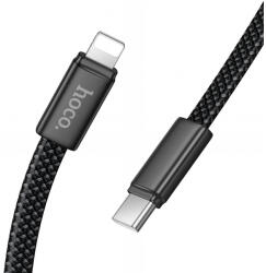 hoco. Cablu Date si Incarcare USB-C - Lightning HOCO X125, 30W, 1m, Negru
