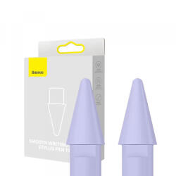Baseus Varf Touch Pen Baseus Smooth Writing pentru Apple Pencil (Generatia 1 / 2), Set 2 bucati, Mov P80015901511-00