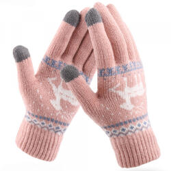 Techsuit Manusi De Iarna Tactile Dama Techsuit ST0002, Marime Universala, Roz