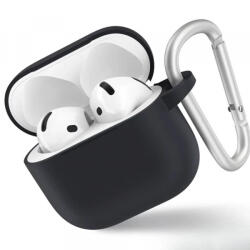 Blueo Husa Blueo Liquid pentru Apple AirPods 4, Neagra - koubsolutions