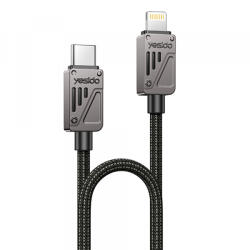 Yesido Cablu Date si Incarcare USB-C - Lightning Yesido CA195, 27W, 1.2m, Negru - koubsolutions