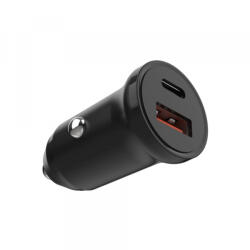 FIXED Incarcator Auto Fixed, 20W, 3A, 1 x USB-A - 1 x USB-C, Negru