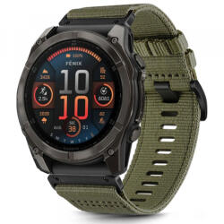 Techsuit Curea Techsuit W070 pentru Garmin Watch Fenix / Forerunner Series, 22mm, Verde Inchis