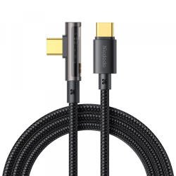 Mcdodo Cablu Date si Incarcare USB-C - USB-C McDodo CA-3400 Angled, 100W, 1.2m, Negru - koubsolutions