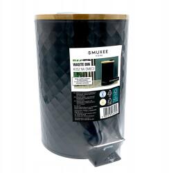 Smukee Waste Bin szemetes kosár acél pedállal 2, 5L 17x23cm fekete mintás (5907078463582)