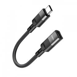 hoco. Adaptor Date si Incarcare Lightning - USB-C HOCO U107, 0.1m, Negru - koubsolutions