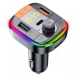 YESIDO Modulator FM Bluetooth Yesido Y45, 2 x USB-A - 1 x USB-C - 1 x microSD