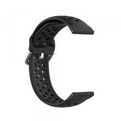 Techsuit Curea Techsuit W004 pentru Samsung Galaxy Watch / Huawei Watch Series, 22mm, Neagra - koubsolutions