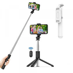 Techsuit Selfie Stick Bluetooth Techsuit Q01, Universal, Alb - koubsolutions
