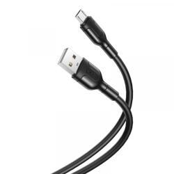 XO Design Cablu Date si Incarcare USB-A - microUSB XO Design NB212, 18W, 1m, Negru - koubsolutions