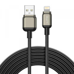 Lito Cablu Date si Incarcare USB-A - Lightning Lito LD17, 18W, 1m, Negru - koubsolutions