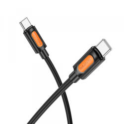 BOROFONE Cablu Date si Incarcare USB-C - USB-C Borofone BX114 Silicone, 60W, 1m, Negru - koubsolutions