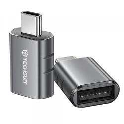 Techsuit Adaptor OTG USB-C - USB-A Techsuit A10 SlateVolt, Gri - koubsolutions
