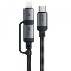 ACEFAST Cablu Date si Incarcare USB-C - Lightning / USB-C Acefast C20-01, 60W, 1.2m, Negru