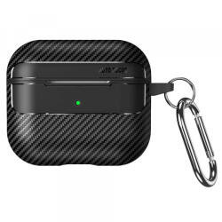 Techsuit Husa Techsuit CarbonFiber pentru Apple AirPods Pro 3, Neagra - koubsolutions