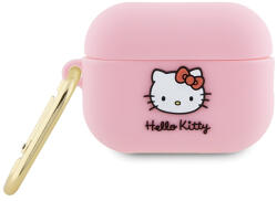 Hello Kitty Husa Hello Kitty 3D Kitty Head pentru Apple AirPods 3, Roz