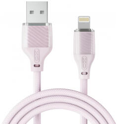 XO Design Cablu Date si Incarcare USB-A - Lightning XO Design NB291, 18W, 1m, Roz - koubsolutions