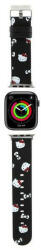 Hello Kitty Curea Hello Kitty Leather Kitty & Bows pentru Apple Watch 42mm / 41mm / 40mm / 38mm Series, Neagra