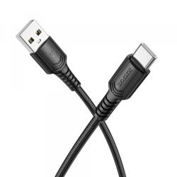 BOROFONE Cablu Date si Incarcare USB-A - USB-C Borofone BX116 Certain, 18W, 1m, Negru - koubsolutions