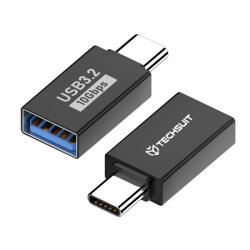 Techsuit Adaptor OTG USB-C - USB-A Techsuit A14 AluCoreX, Negru - koubsolutions