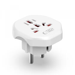 Tech-Protect Adaptor Retea Tech-Protect US / UK / AU / FI / CN - Europa, Alb