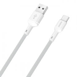 Dudao Cablu Date si Incarcare USB-A - USB-C Dudao L9T, 100W, 1m, Alb