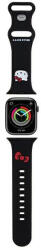 Hello Kitty Curea Hello Kitty Silicone Kitty Head pentru Apple Watch 42mm / 41mm / 40mm / 38mm Series, Neagra