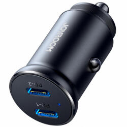 JOYROOM Incarcator Auto Joyroom JR-CCN06, 30W, 3A, 2 x USB-C, Negru
