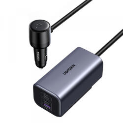 UGREEN Incarcator Auto UGREEN EC706, 150W, 5A, 1 x USB-A - 3 x USB-C, Negru