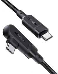 ACEFAST Cablu Date si Incarcare USB-C - USB-C Acefast C5-03 Angled, 100W, 2m, Negru