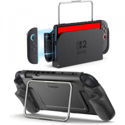 Spigen Carcasa Protectie Spigen Dual Grip Pro pentru Consola Nintendo Switch 2, Neagra ACS10196