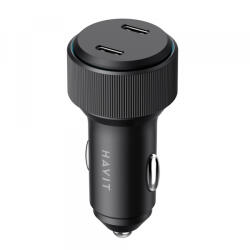 Havit Incarcator Auto HAVIT CC2014, 30W, 3A, 2 x USB-C, Negru - koubsolutions