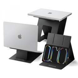 Spigen Suport Spigen Slim Fold LD201-S10 pentru Laptop / Tableta, Negru AMP11119 Suport laptop