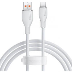 Baseus Cablu Date si Incarcare USB-A - USB-C Baseus Pudding, 100W, 1.2m, Alb