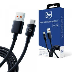 3mk Protection Cablu Date si Incarcare USB-A - USB-C 3MK Hyper, 18W, 1.2m, Negru