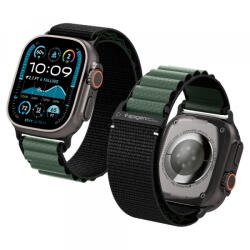Spigen Curea Spigen WBF1 pentru Apple Watch 49mm / 46mm / 45mm / 44mm Series, Neagra Verde AMP10223 - koubsolutions